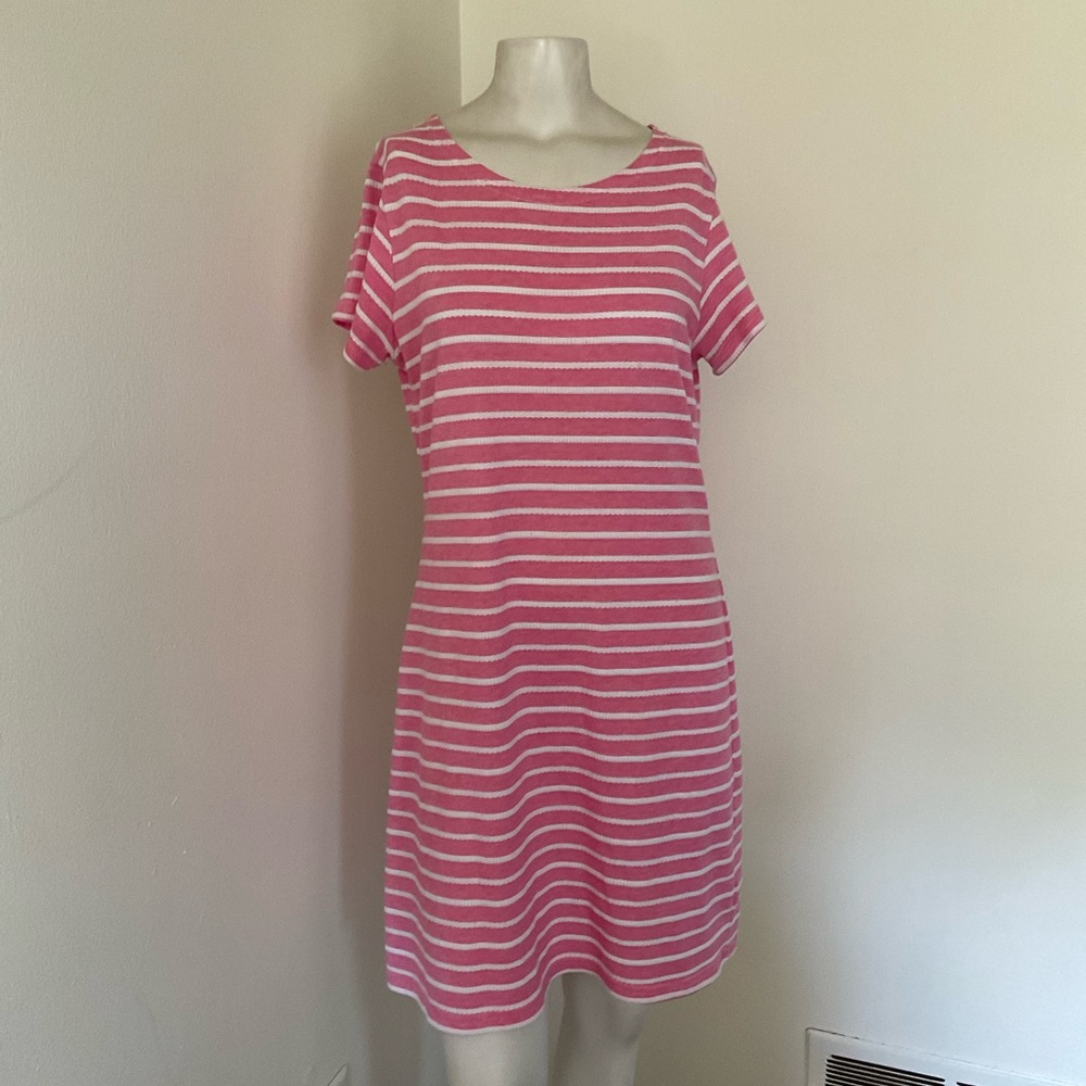Sail to Sable Pink Striped Dress M